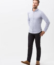 Brax Chinohose STYLE COOPER Dunkelblau/Lila/Braun/Dunkelbraun