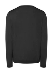 MAERZ Muenchen V-Ausschnitt Pullover Schwarz/Dunkelgrau/Grau
