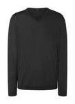 MAERZ Muenchen V-Ausschnitt Pullover Schwarz/Dunkelgrau/Grau