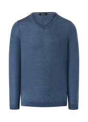 MAERZ Muenchen V-Ausschnitt Pullover Dunkelblau/Blau/Hellblau/Grau