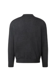MAERZ Muenchen Strickpullover Polokragen Dunkelgrau/Grau/Dunkelblau