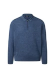 MAERZ Muenchen Strickpullover Polokragen Blau/Dunkelblau