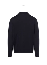 MAERZ Muenchen Strickpullover Polokragen Dunkelblau/Schwarz/Blau