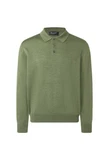 MAERZ Muenchen Strickpullover Polokragen Grün/Dunkelgrün/Hellgrün