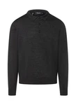 MAERZ Muenchen Strickpullover Polokragen Dunkelgrau/Schwarz/Grau