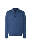 MAERZ Muenchen Strickpullover Polokragen Blau/Dunkelblau