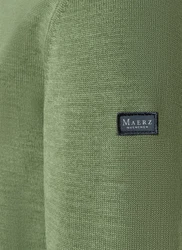 MAERZ Muenchen V-Ausschnitt Pullover Grün/Dunkelgrün/Hellgrün/Khaki