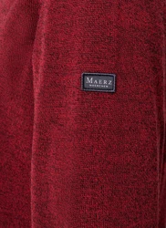 MAERZ Muenchen V-Ausschnitt Pullover Dunkelrot/Rot/Bordeaux