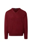 MAERZ Muenchen V-Ausschnitt Pullover Dunkelrot/Rot/Bordeaux