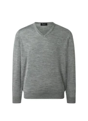 MAERZ Muenchen V-Ausschnitt Pullover Grün/Grau/Hellgrau/Dunkelgrau