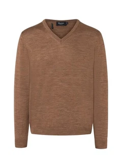 MAERZ Muenchen V-Ausschnitt Pullover Braun/Khaki/Grau/Beige