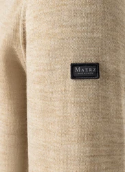 MAERZ Muenchen V-Ausschnitt Pullover Khaki/Beige/Braun