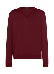 MAERZ Muenchen V-Ausschnitt Pullover Dunkelrot/Bordeaux