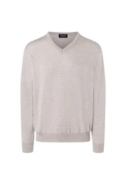 MAERZ Muenchen V-Ausschnitt Pullover Braun/Beige/Grau/Khaki