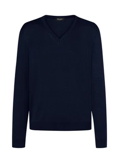 MAERZ Muenchen V-Ausschnitt Pullover Dunkelblau/Blau MAERZ Muenchen V-Ausschnitt Pullover Dunkelblau/Blau