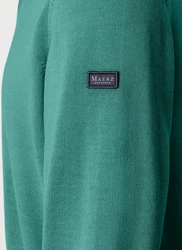 MAERZ Muenchen V-Ausschnitt Pullover Grün/Türkis