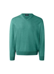 MAERZ Muenchen V-Ausschnitt Pullover Grün/Türkis