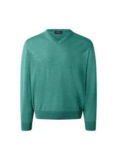 MAERZ Muenchen V-Ausschnitt Pullover Grün/Türkis
