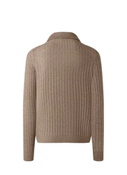 MAERZ Muenchen Strickpullover Troyer Braun/Grau/Beige/Khaki