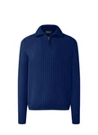 MAERZ Muenchen Strickpullover Troyer Blau/Dunkelblau