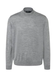 MAERZ Muenchen Pullover Stehkragen 1/1 Arm Grau/Dunkelgrau