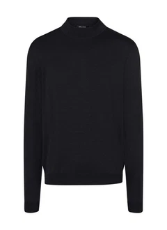 MAERZ Muenchen Pullover Stehkragen 1/1 Arm Schwarz/Dunkelblau