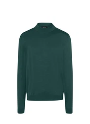 MAERZ Muenchen Pullover Stehkragen 1/1 Arm Dunkelgrün/Türkis/Grün