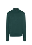 MAERZ Muenchen Pullover Stehkragen 1/1 Arm Dunkelgrün/Türkis/Grün