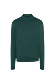 MAERZ Muenchen Pullover Stehkragen 1/1 Arm Dunkelgrün/Türkis/Grün