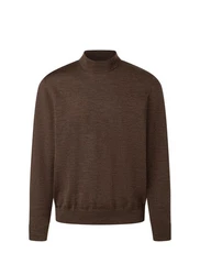 MAERZ Muenchen Pullover Stehkragen 1/1 Arm Dunkelbraun/Braun/Khaki/Dunkelgrün/Grau