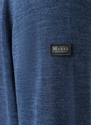 MAERZ Muenchen Pullover Stehkragen 1/1 Arm Dunkelblau/Blau/Hellblau/Grau