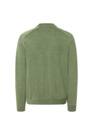 MAERZ Muenchen Strickjacke Zip 1/1 Arm Grün/Dunkelgrün