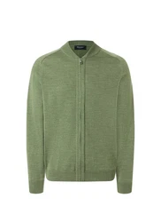 MAERZ Muenchen Strickjacke Zip 1/1 Arm Grün/Dunkelgrün