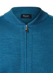 MAERZ Muenchen Strickjacke Zip 1/1 Arm Blau/Türkis/Hellblau