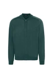 MAERZ Muenchen Strickjacke Zip 1/1 Arm Dunkelgrün/Türkis/Grün