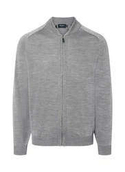 MAERZ Muenchen Strickjacke Zip 1/1 Arm Grau/Hellgrau/Dunkelgrau