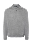 MAERZ Muenchen Strickjacke Zip 1/1 Arm Grau/Hellgrau/Dunkelgrau