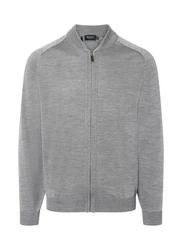 MAERZ Muenchen Strickjacke Zip 1/1 Arm Grau/Hellgrau/Dunkelgrau