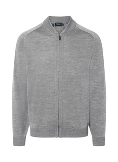 MAERZ Muenchen Strickjacke Zip 1/1 Arm Grau/Hellgrau/Dunkelgrau
