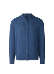 MAERZ Muenchen Strickjacke Zip 1/1 Arm Blau/Dunkelblau