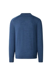 MAERZ Muenchen Strickjacke Zip 1/1 Arm Blau/Dunkelblau