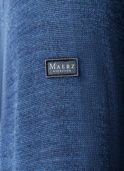MAERZ Muenchen Strickjacke Zip 1/1 Arm Blau/Dunkelblau