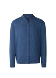 MAERZ Muenchen Strickjacke Zip 1/1 Arm Blau/Dunkelblau