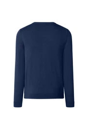 MAERZ Muenchen Strickpullover V-Ausschnitt Dunkelblau/Blau