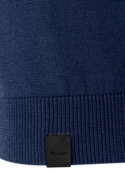 MAERZ Muenchen Strickpullover V-Ausschnitt Dunkelblau/Blau