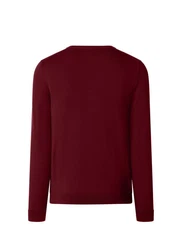 MAERZ Muenchen Strickpullover V-Ausschnitt Dunkelrot/Bordeaux/Rot