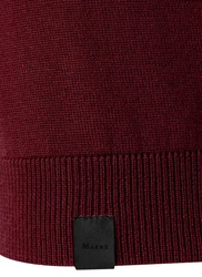 MAERZ Muenchen Strickpullover V-Ausschnitt Dunkelrot/Bordeaux/Rot