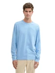 TOM TAILOR Strickpullover Basic Crewneck Knit himmelblau