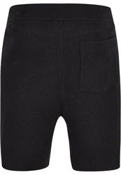 URBAN CLASSICS Shorts Herren Ribbed Shorts Schwarz/Dunkelblau