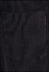 URBAN CLASSICS Shorts Herren Ribbed Shorts Schwarz/Dunkelblau